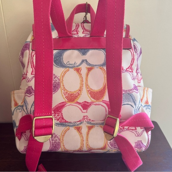 Coach Colorful Scribble C Backpack EUC - Picture 3 of 13